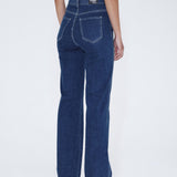 Moxy High Straight Jeans - Vale Dark Plain Contrast