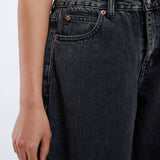 Nanci Barrel Jeans PETITE - Aged Black