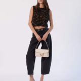 Nanci Barrel Jeans PETITE - Aged Black
