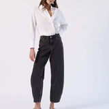 Nanci Barrel Jeans - Aged Black
