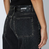 Nika Mid Straight Jeans - Worker Aged Black