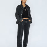 Nika Mid Straight Jeans - Worker Aged Black