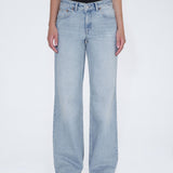 Rhue Low Wide Jeans - Drift Pale Used