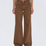 Rhue Low Wide Jeans TALL - Washed Teak