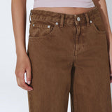 Rhue Low Wide Jeans TALL - Washed Teak