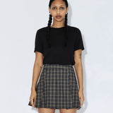 Sone Skirt - Black Summer Check