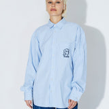 Wes Shirt - Lt Blue Stripe Draw