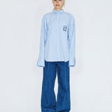 Wes Shirt - Lt Blue Stripe Draw