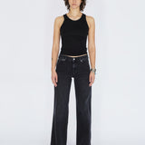 Zila Mid Wide Jeans - Black Mist