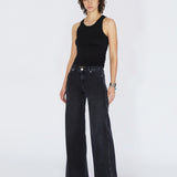 Zila Mid Wide Jeans - Black Mist