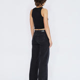 Zila Mid Wide Jeans - Black Mist