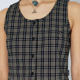 Zola Top - Black Summer Check