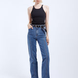 Moxy Straight Curve Cut Jeans TALL - Vale Sky Plain