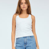 Nyla Top -  Light Grey Melange