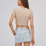 Ziggy Mid Skirt - Stream Light Worn