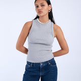 Etta Top -  Grey Melange