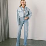 Echo High Straight Jeans PETITE - Bay Blue Jay