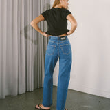 Echo High Straight Jeans - Bay Mid Retro