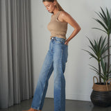 Echo High Straight Jeans - Bay Sky Fade