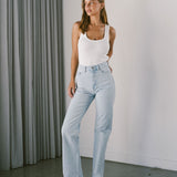 Echo High Straight Jeans - Bay Superlight Used