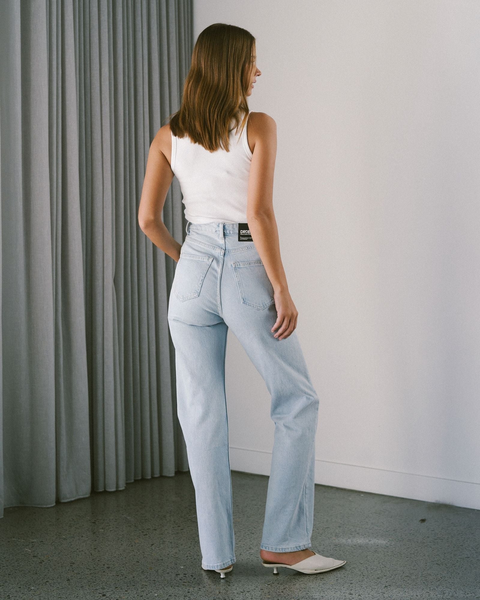 Lydia Dungaree Pebble Dark Retro | Dr Denim Jeans Australia – Dr