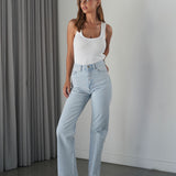 Echo High Straight Jeans - Bay Superlight Used