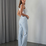 Echo High Straight Jeans - Bay Superlight Used