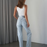 Echo High Straight Jeans - Bay Superlight Used