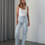 Echo High Straight Jeans - Bay Superlight Used