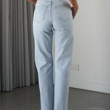 Echo High Straight Jeans - Bay Superlight Used