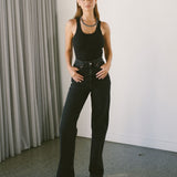 Echo High Straight Jeans - Tar Retro Black