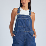 Lydia Dungaree - Pebble Dark Retro