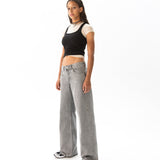 Rhue Wide Jeans - Ash Grey