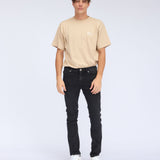 Snap Skinny Jeans - Black Mist