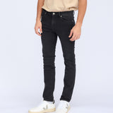 Snap Skinny Jeans - Black Mist