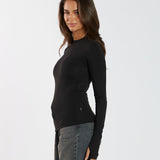Aria Long Sleeve Top - Black