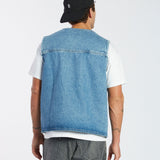 Denver Worker Vest - Stream Sky Retro Contrast