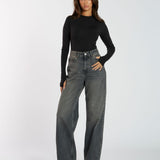 Donna Baggy Jeans - Mid Grey Used