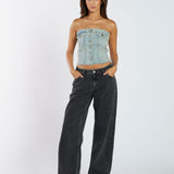 Hill Low Jeans - Aged Black