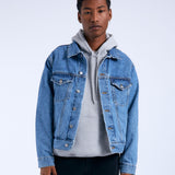 Joey Trucker Jacket - Stream Sky Retro