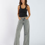 Rhue Wide Jeans TALL - Ash Grey