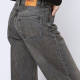 Rhue Wide Jeans - Mid Grey Used