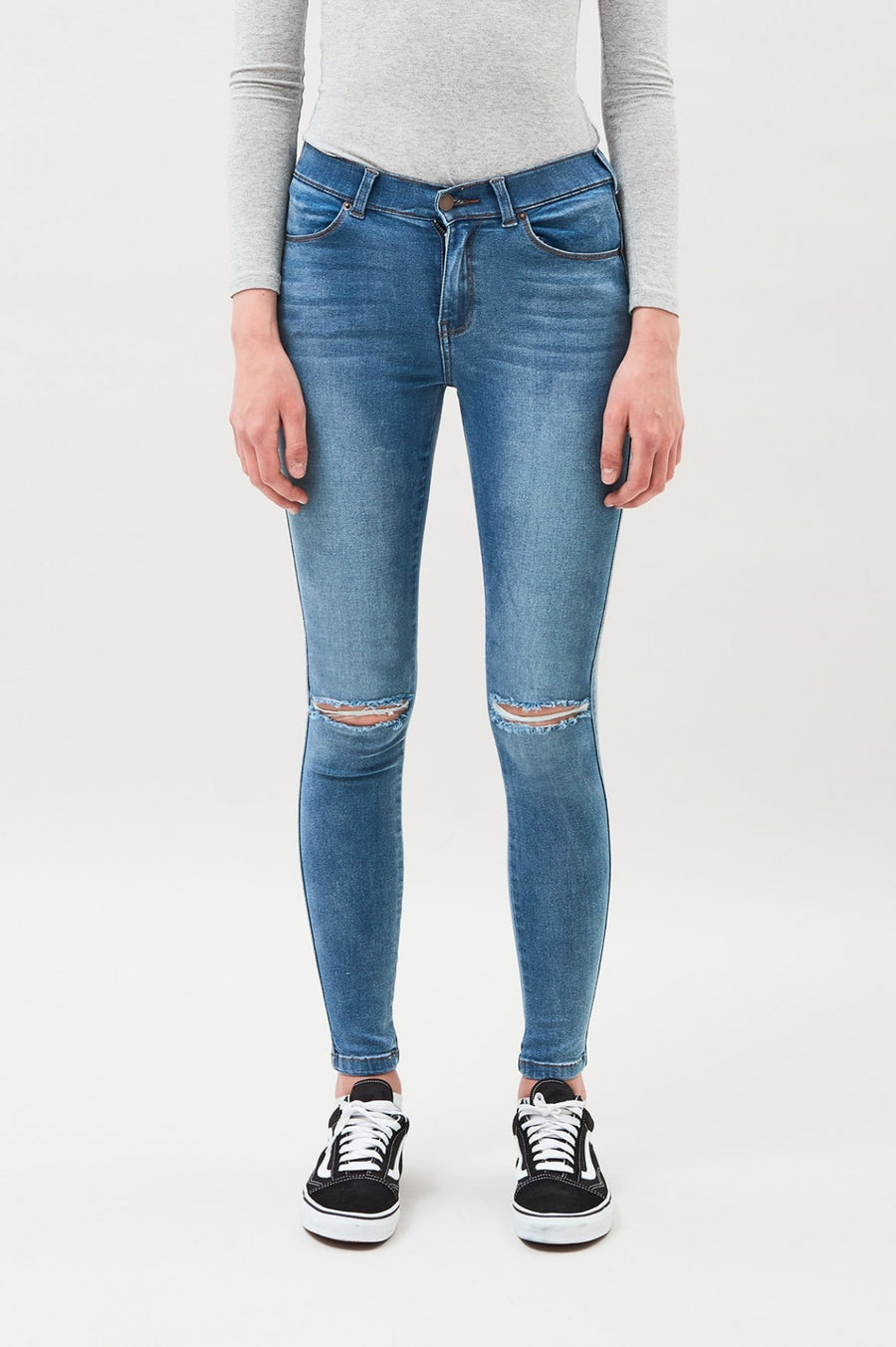 Lexy Jeans Light Stone Destroyed - Dr Denim Jeans - Australia & NZ