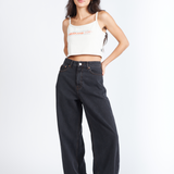 Donna Baggy Jeans - Dust Washed Black