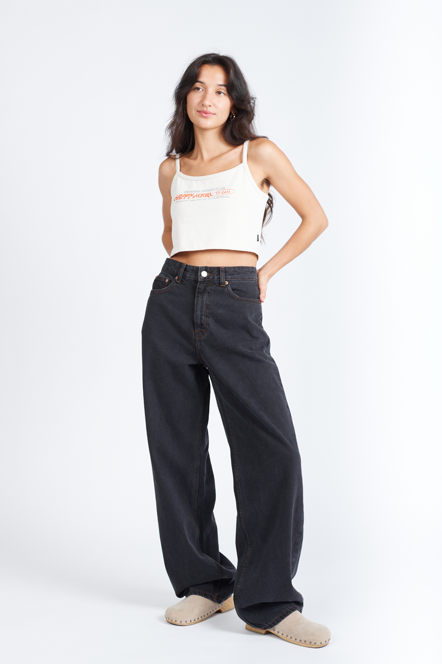 Donna Baggy Jeans - Dust Washed Black