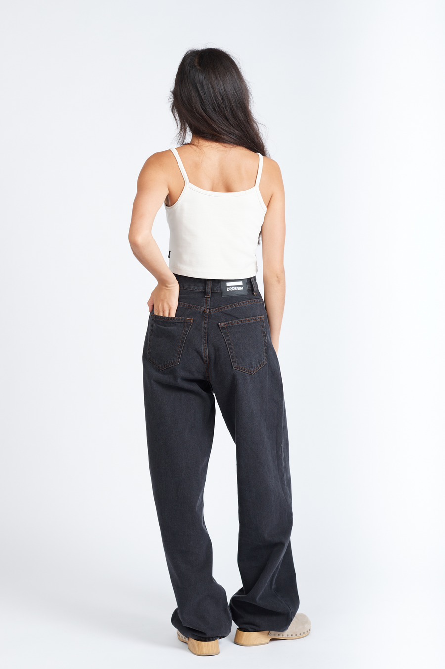 Donna Baggy Jeans - Dust Washed Black