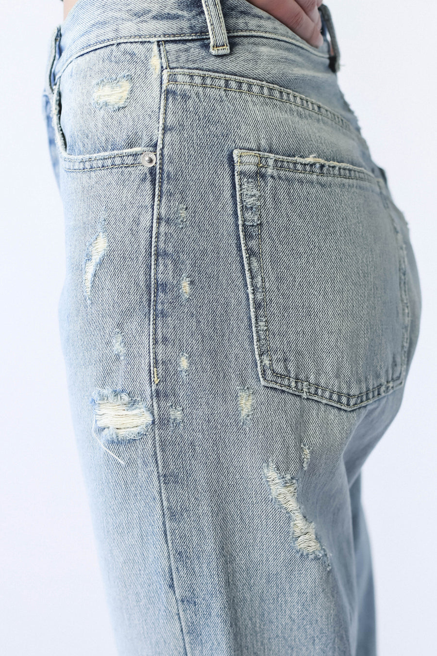 Beth Straight Jeans - Drift Light Vintage Destroyed - Final Sale