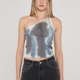 Cece Top - Blue Stripe Dye