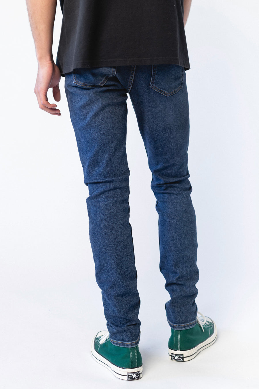 Chase Skinny Jeans - Moat Plain Dark Blue