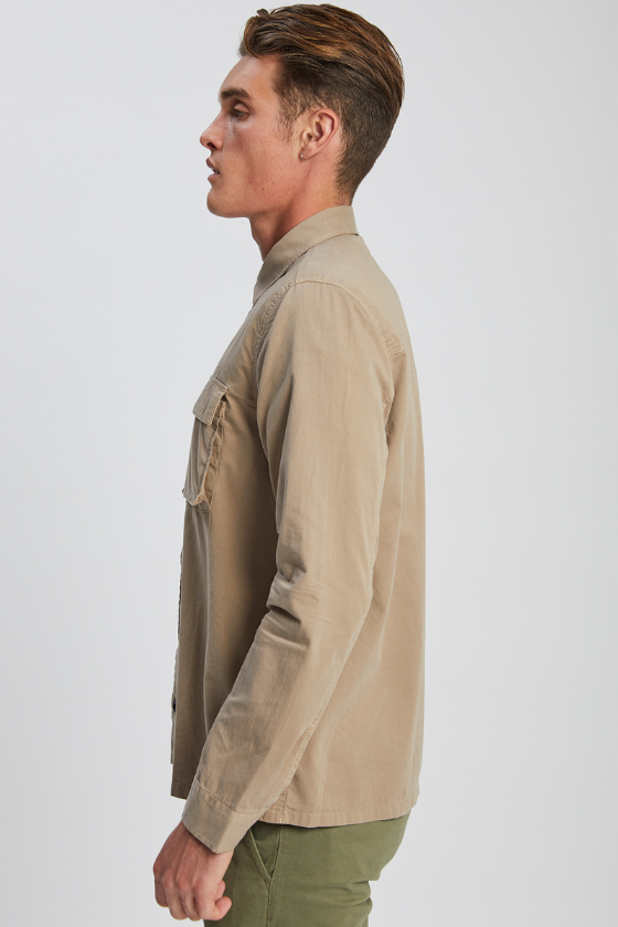 Cade Shirt  - Khaki - Dr Denim Jeans - Australia & NZ